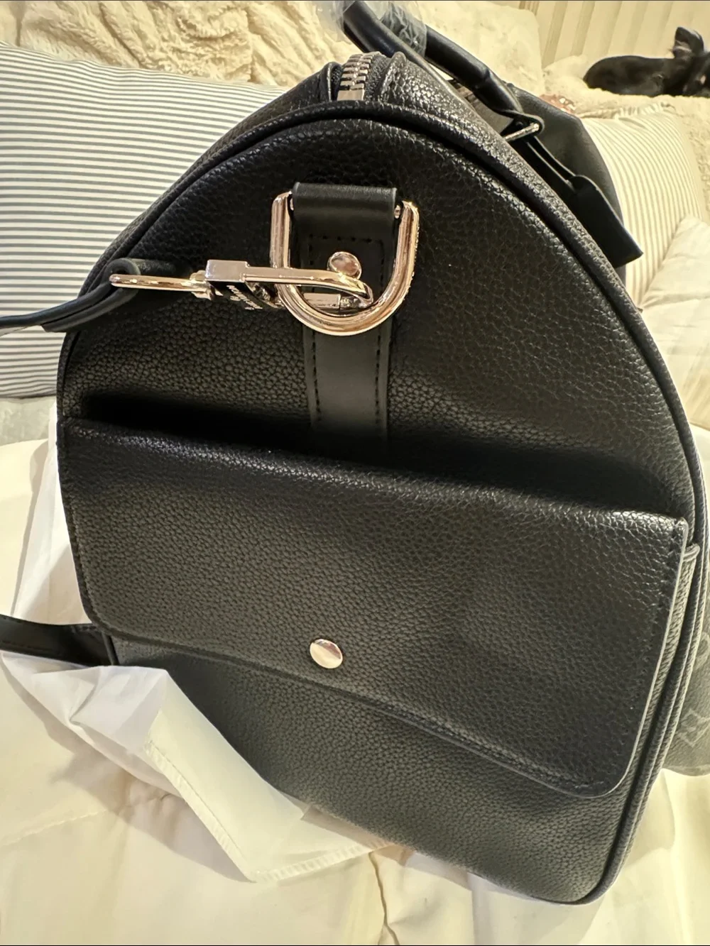 Louis Vuitton Black Monogram Canvas & Leather Travel Duffel